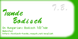 tunde bodisch business card